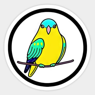 cute budgie parakeet | Sticker